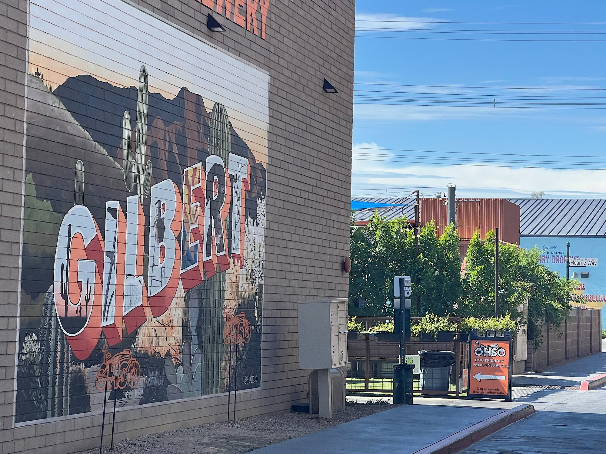 gilbert-arizona-mural - Pearl & Co Colorful Gilbert, Arizona mural on a downtown building