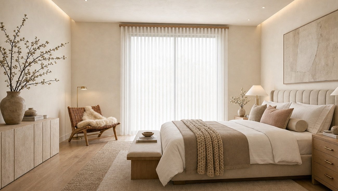 Smartdrape sheer shades bedroom paradise valley az - Pearl & Co Sheer shades in a Paradise Valley AZ bedroom